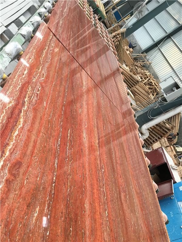 Red Travertine Polishing
